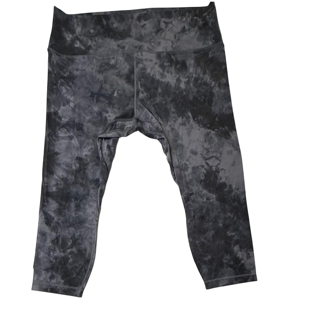 Lululemon Align High-Rise Crop 21 Diamond Dye Grey Black Leggings 18 T4